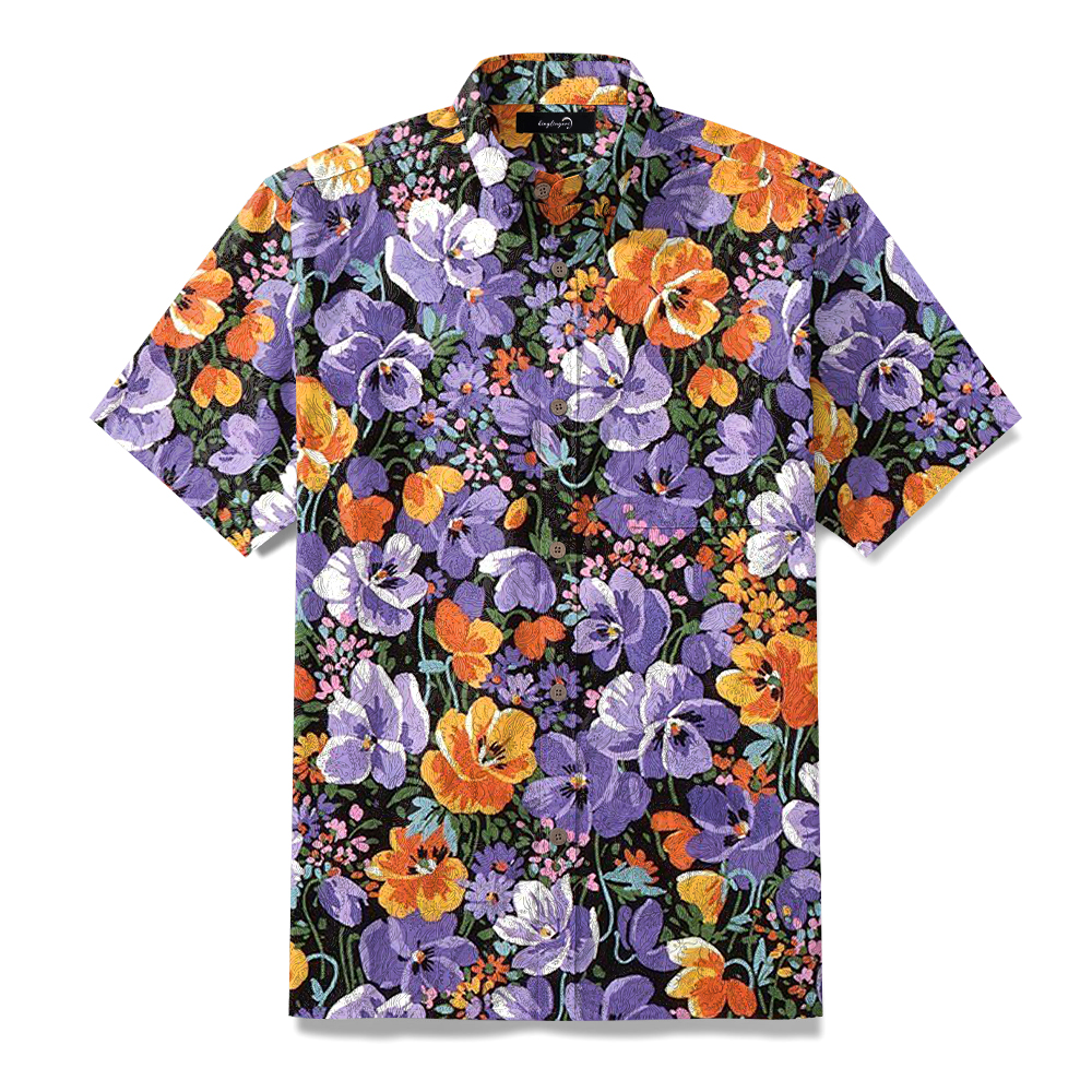 2025 unique colorful hawaiian printed aloha shirt