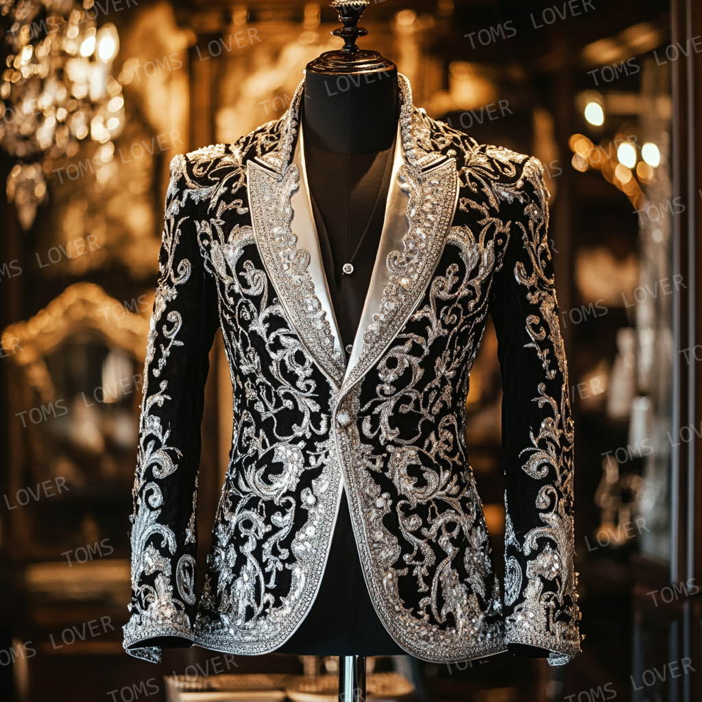 Luxury Blazer Single Button Wedding Social Casual Suit