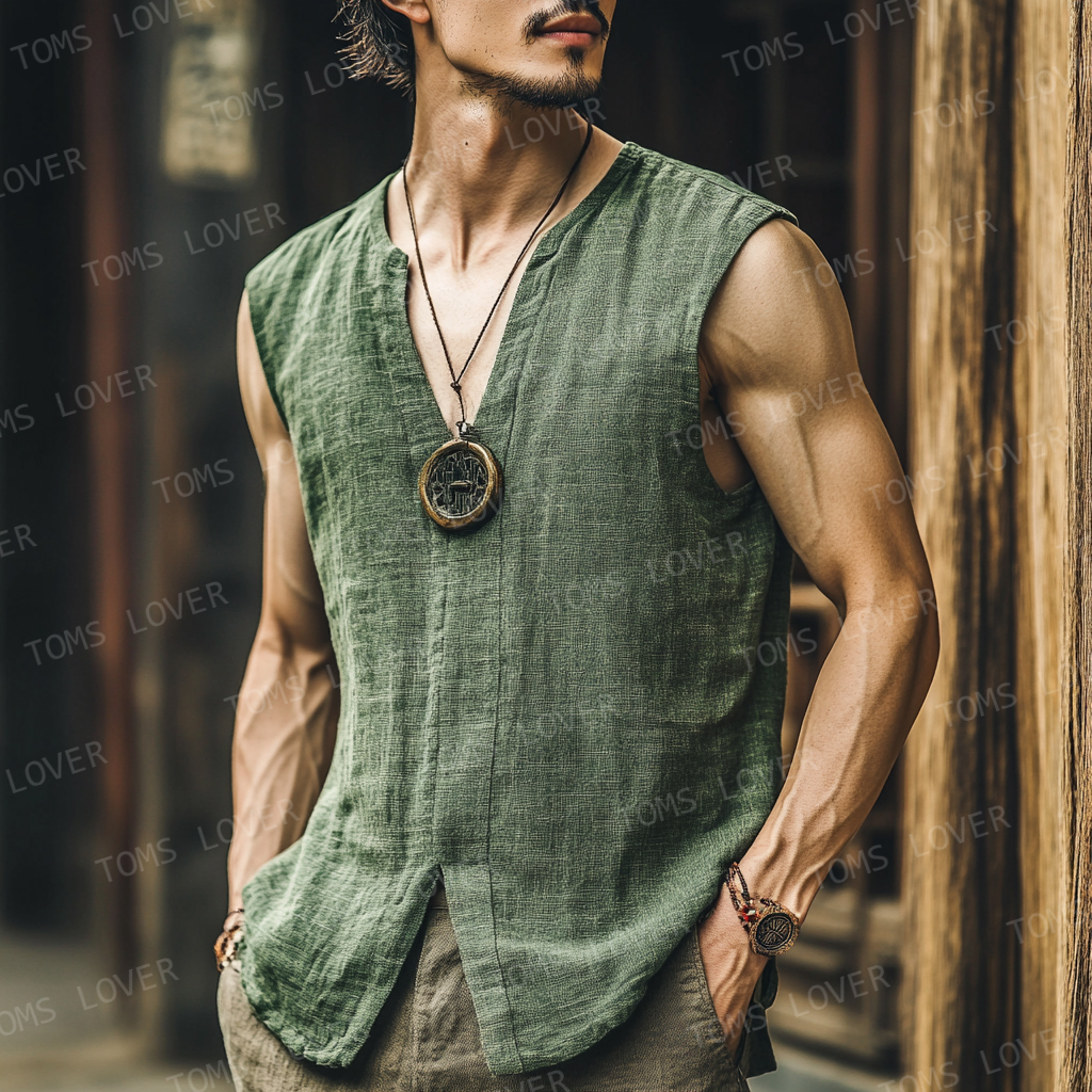 Men's Linen Tank top for men