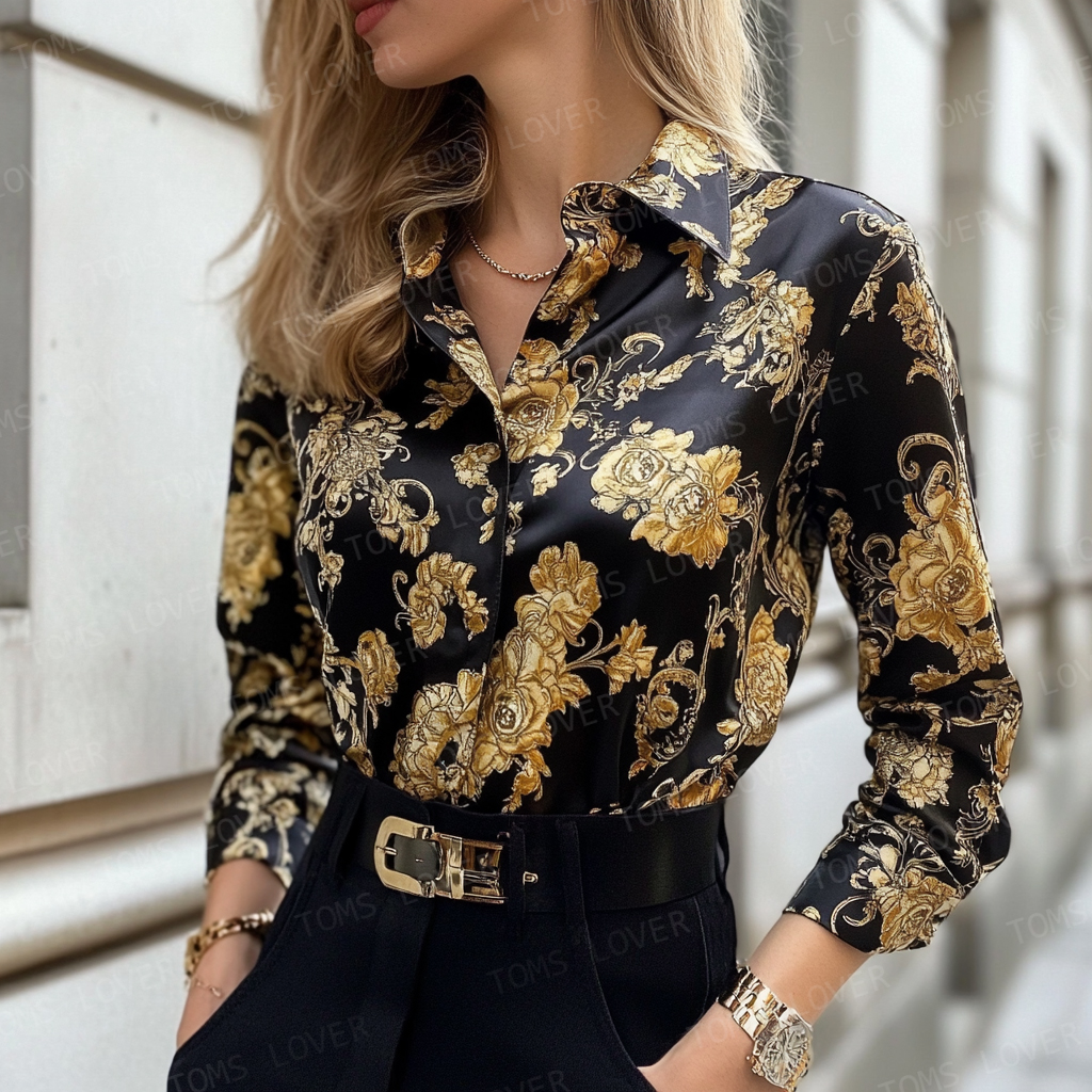 Women's Business Casual Cotton Long Sleeve Shirt