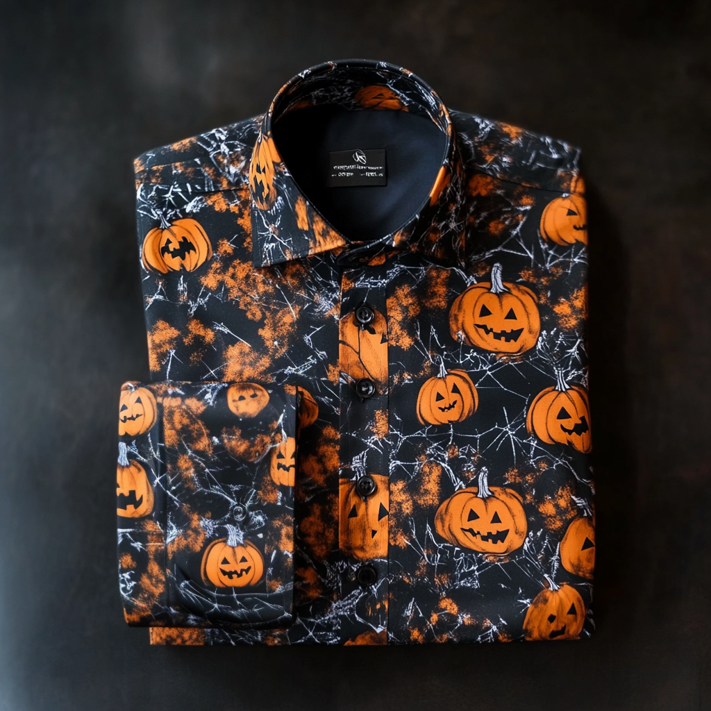 TomsloverHalloween Pumpkin Print Shirt