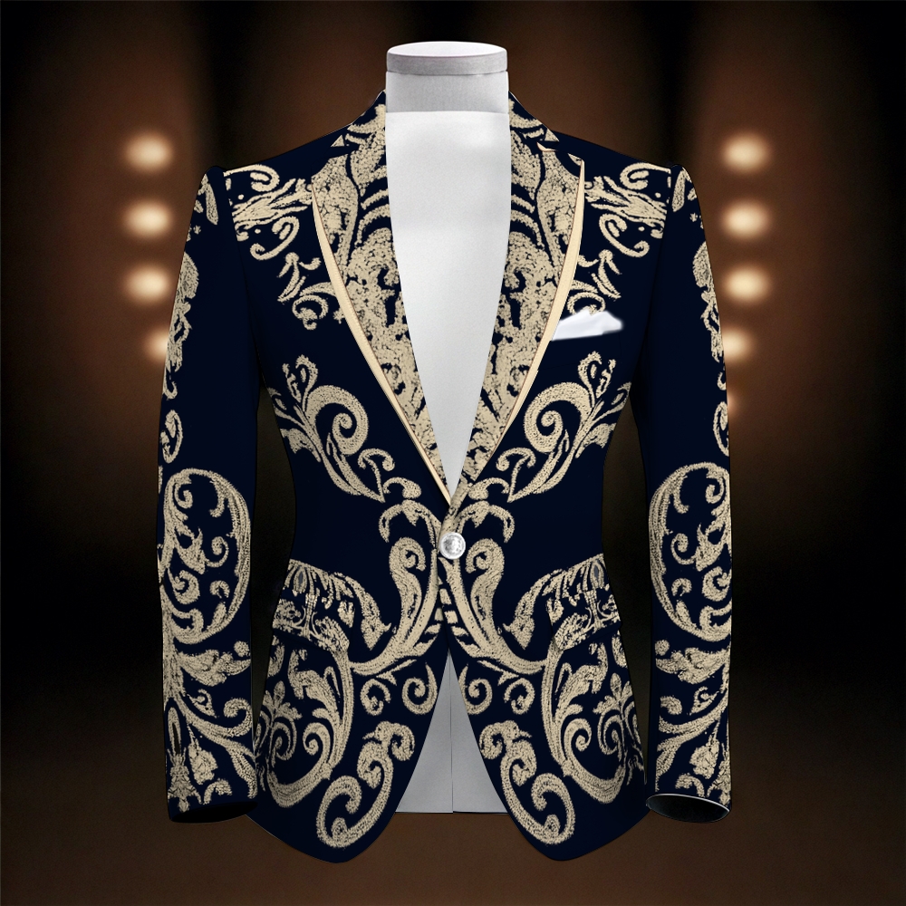 TomsloverBarocco elegant noble print suit jacket