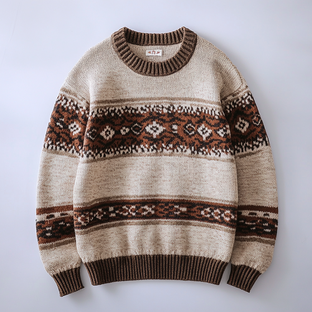 Men's business round neck pullover sweater