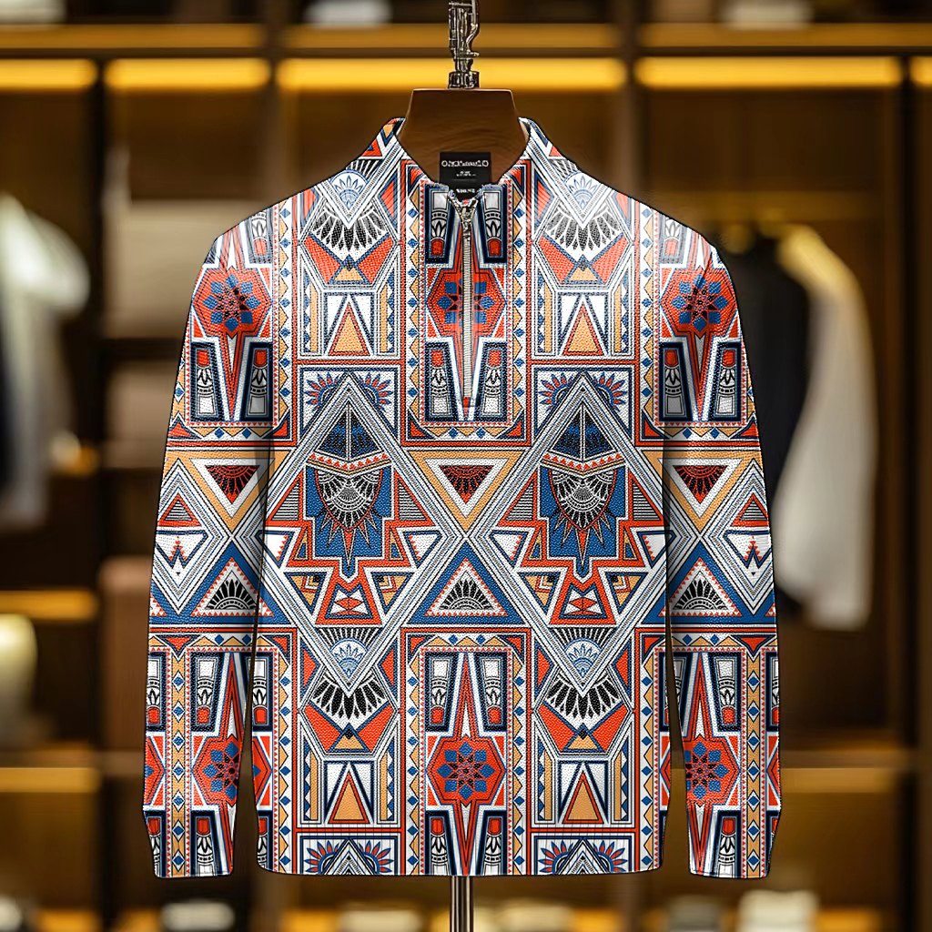 Men's casual half-zip Long sleeve sweatshirt sweater