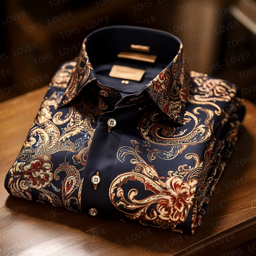 Paisley shirts Business casual retro shirts