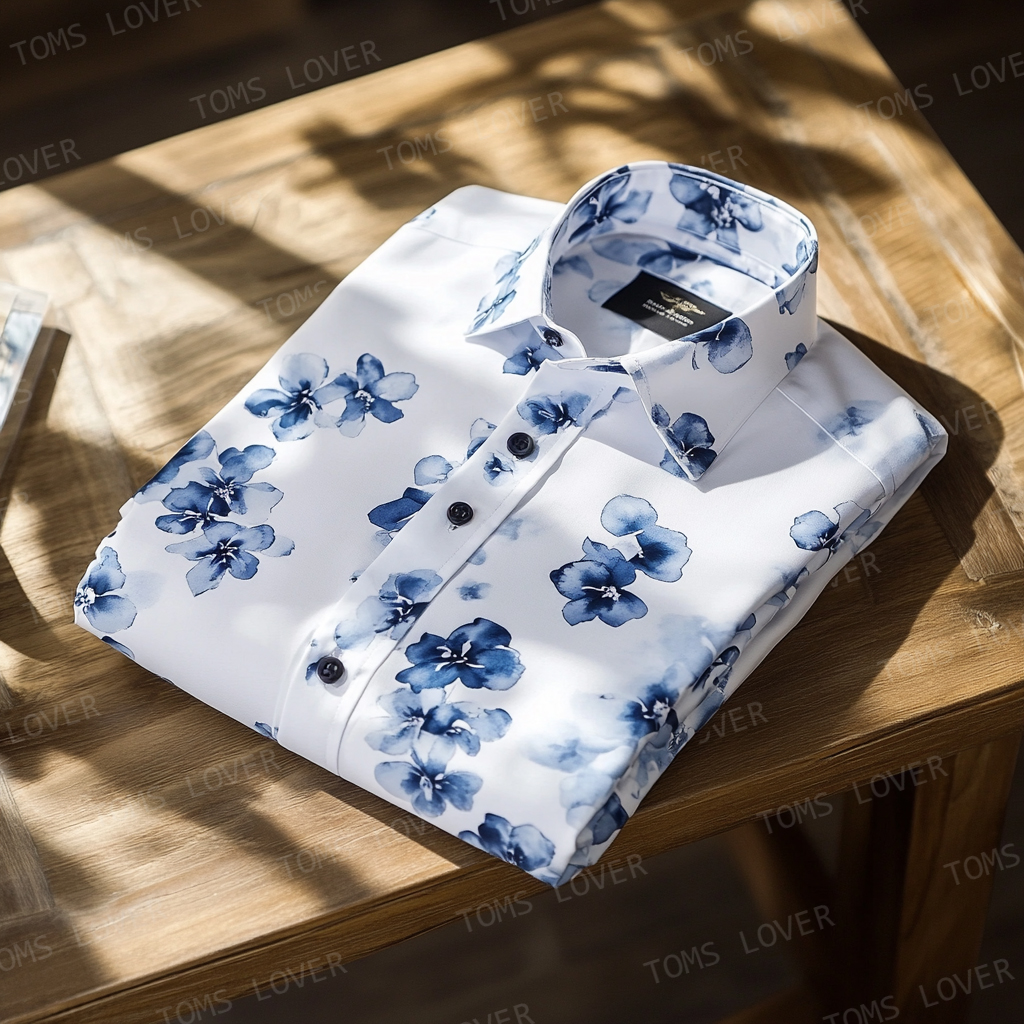 Men's casual business printed shirt
