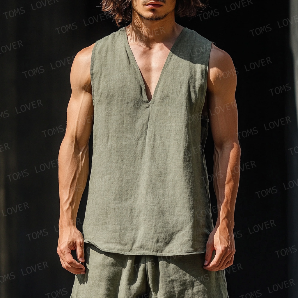 Men's Linen Tank top for men