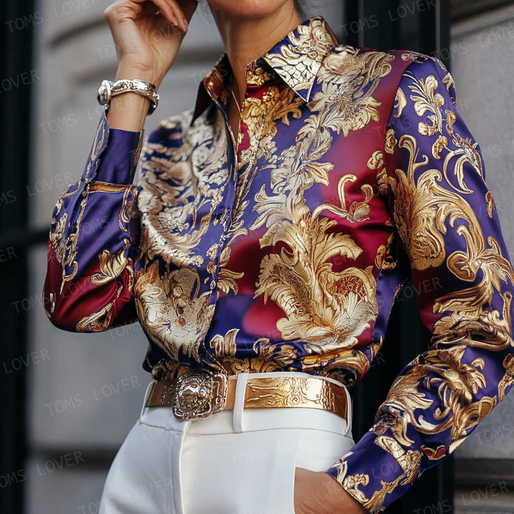 Women's Business Casual Cotton Long Sleeve Shirt