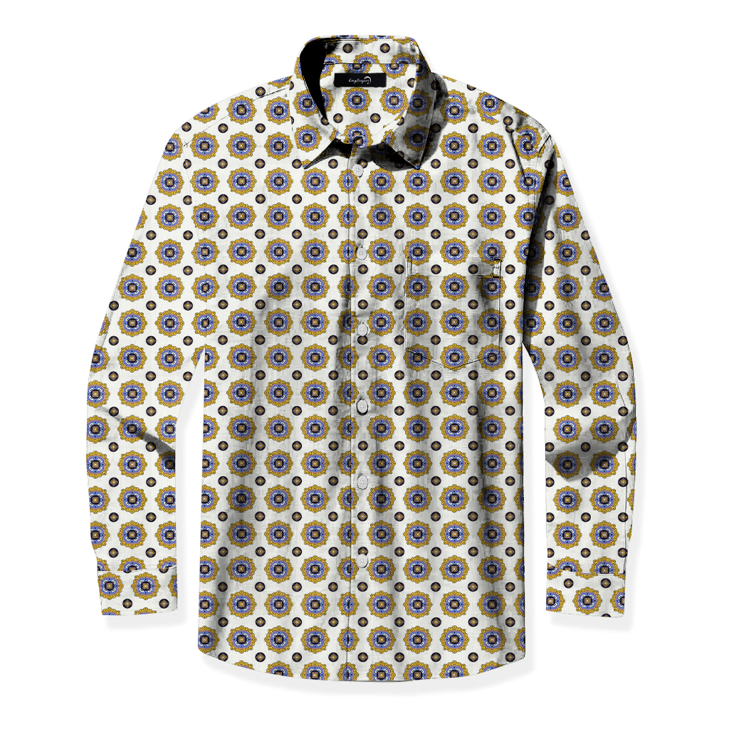 Tomslover100% cotton Print shirt long sleeves with pockets 