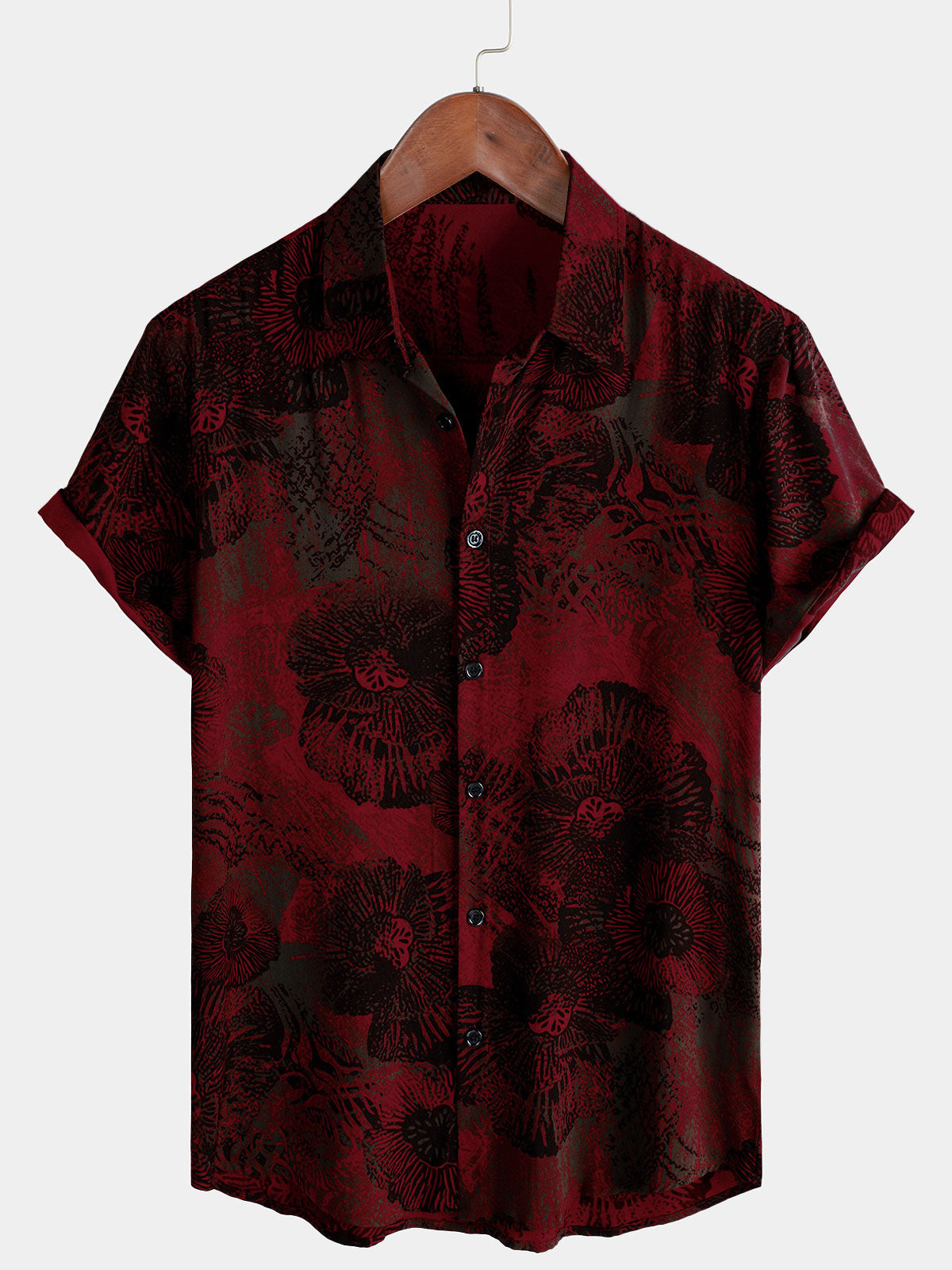 Cotton Casual Resort Hawaiian Shirt with Pockets plus size
