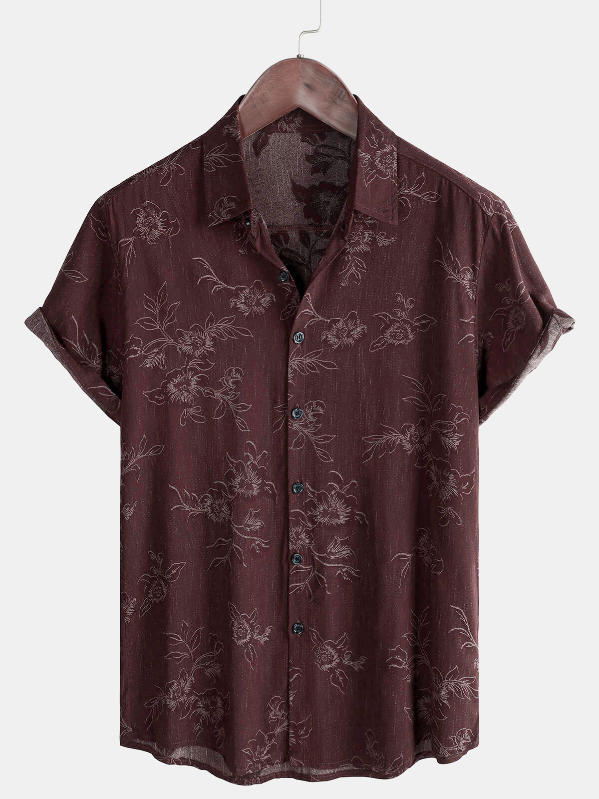 Cotton Casual Resort Hawaiian Shirt with Pockets plus size