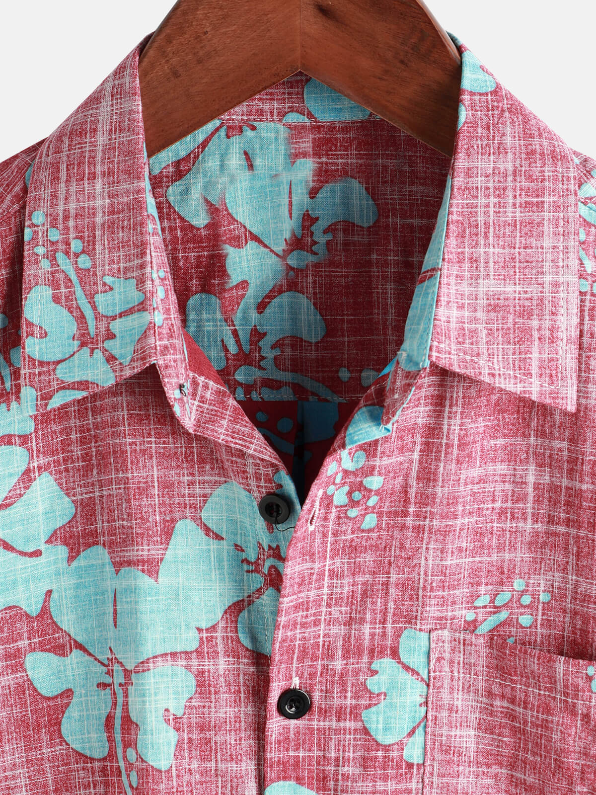 Cotton Casual Resort Hawaiian Shirt with Pockets plus size