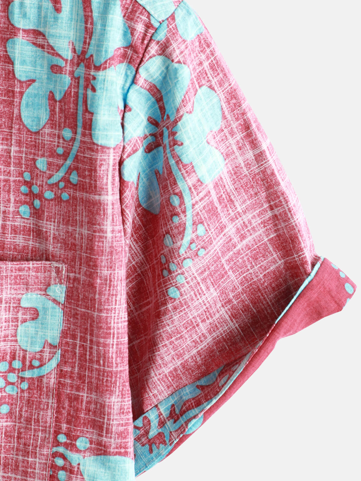 Cotton Casual Resort Hawaiian Shirt with Pockets plus size