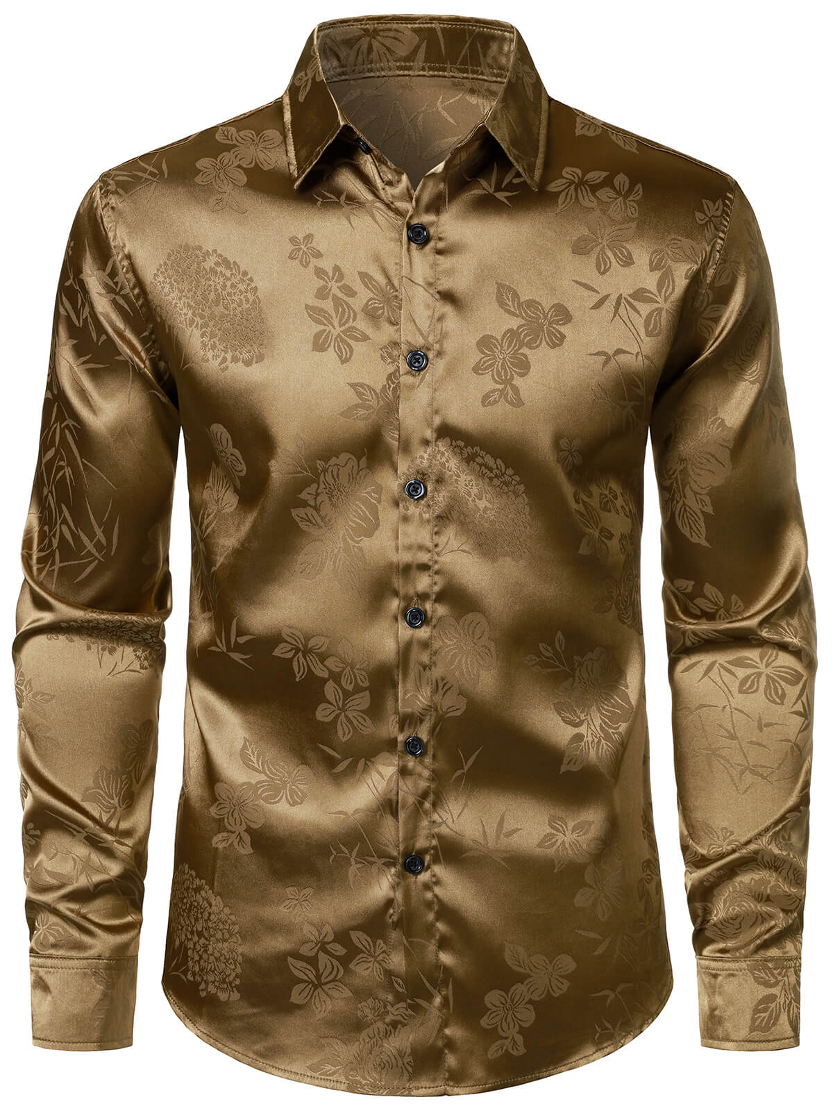 Men's Vintage Print Casual Fashion Button Long Sleeve Shirt
