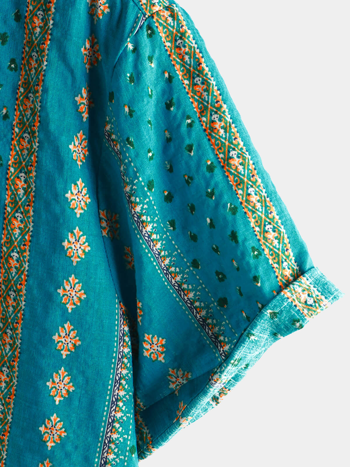 Cotton Casual Resort Hawaiian Shirt with Pockets plus size