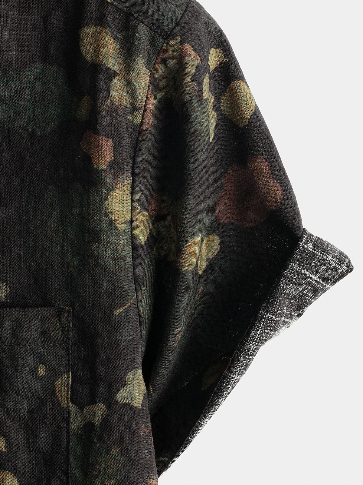 Cotton Casual Resort Hawaiian Shirt with Pockets plus size