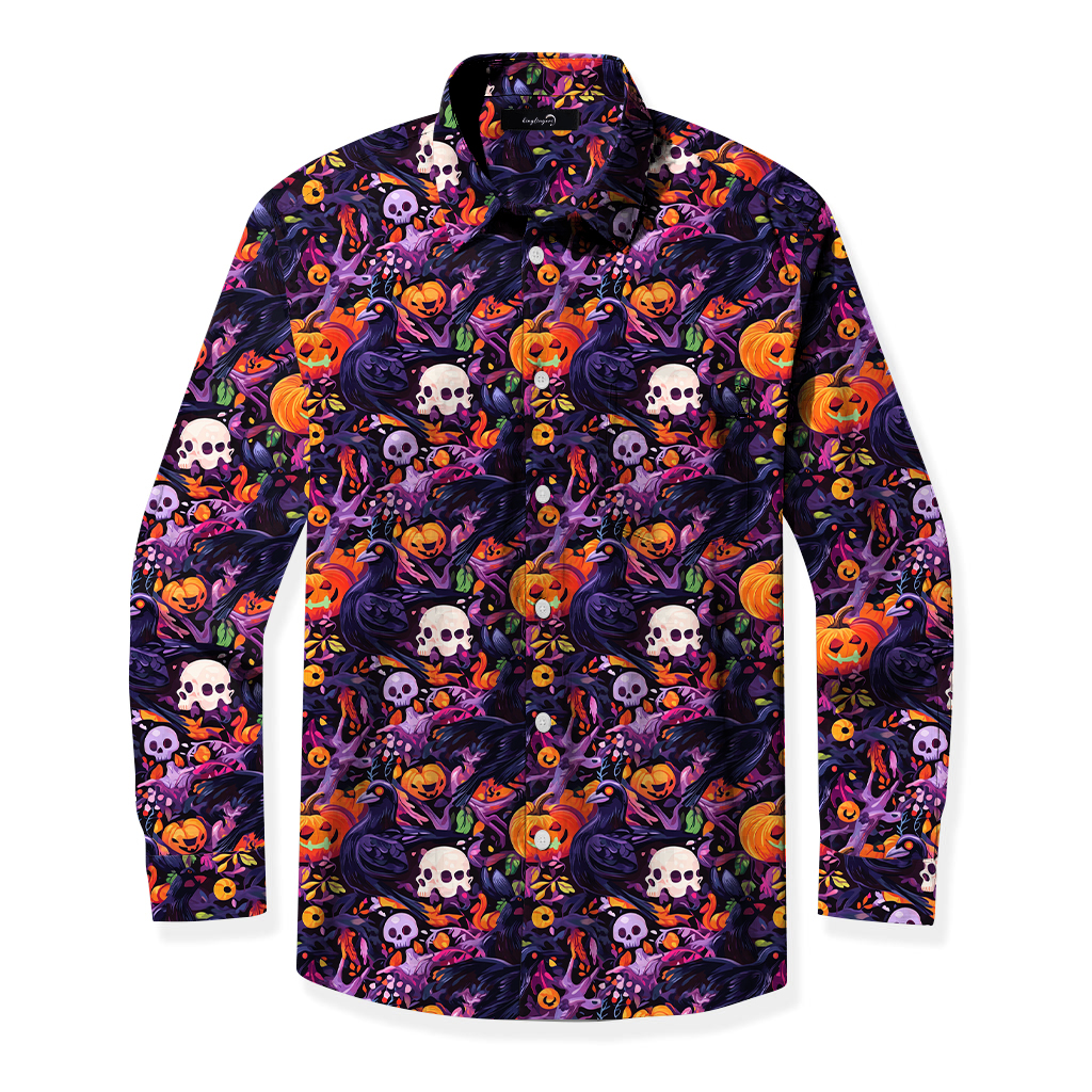 TomsloverFashionable and casual Halloween atmosphere printed shirt