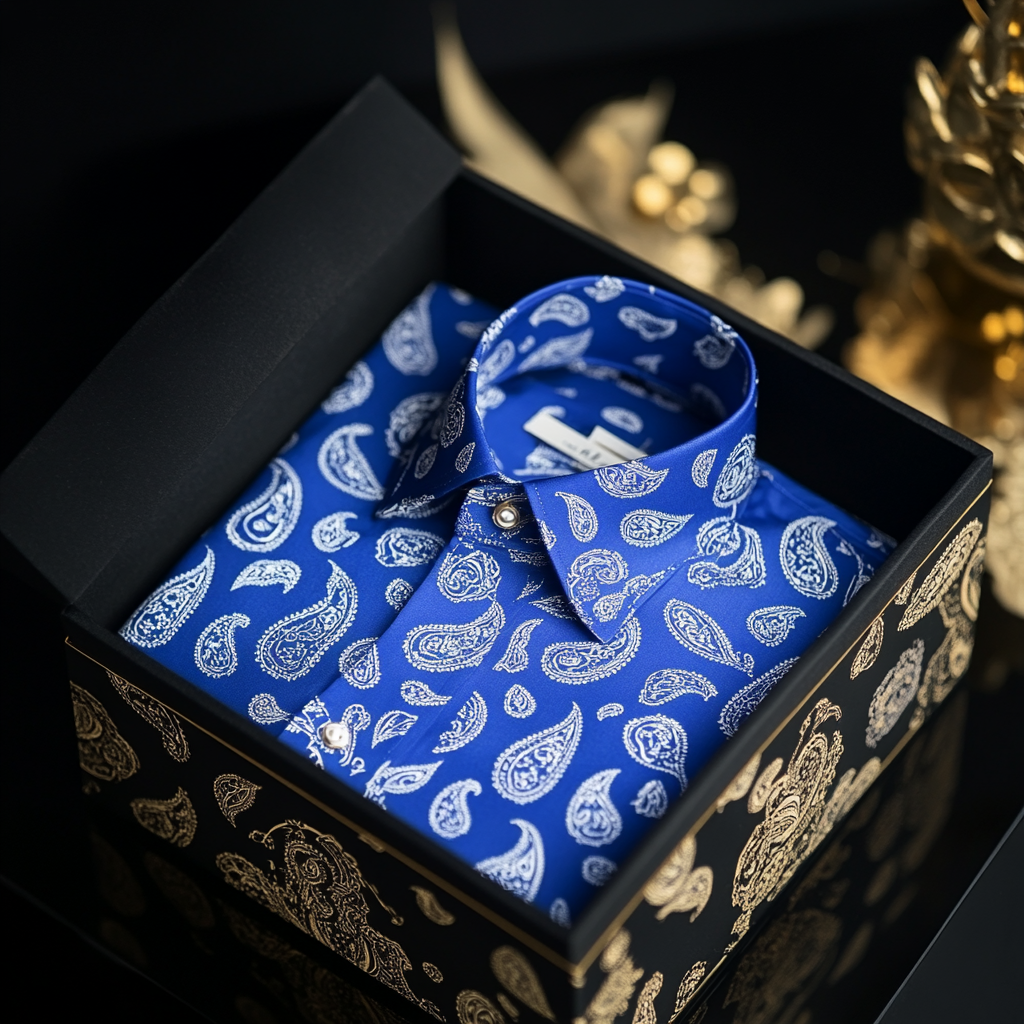 Men's Paisley Shirt Long Sleeve Winter