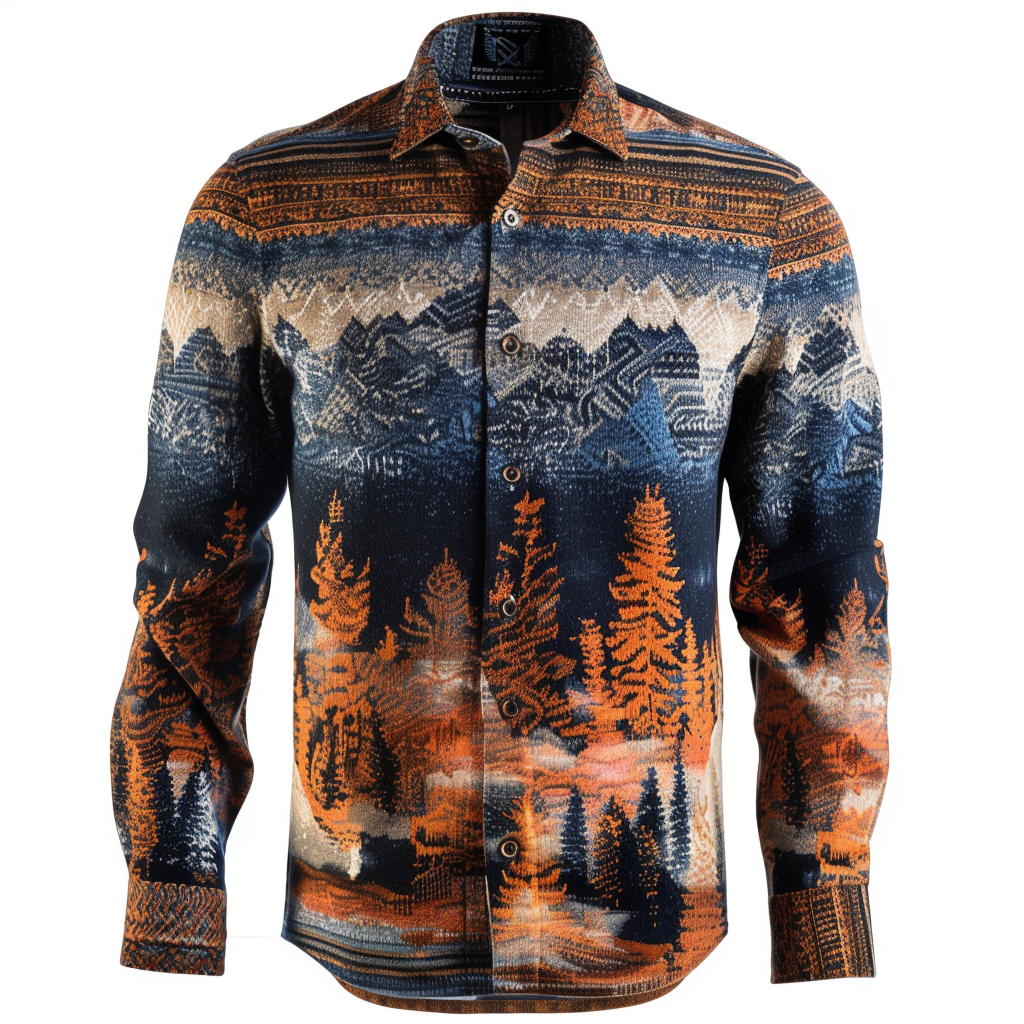Men's Printed Shirt Woven Pattern