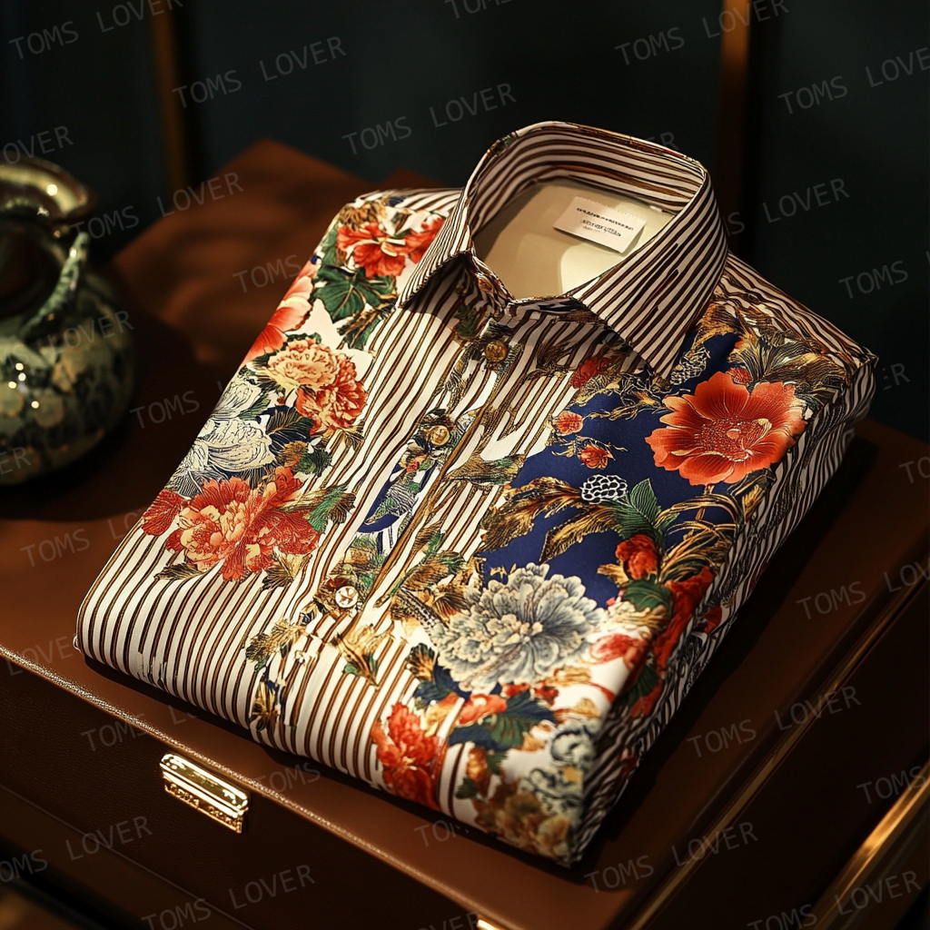 Men's casual business printed shirt