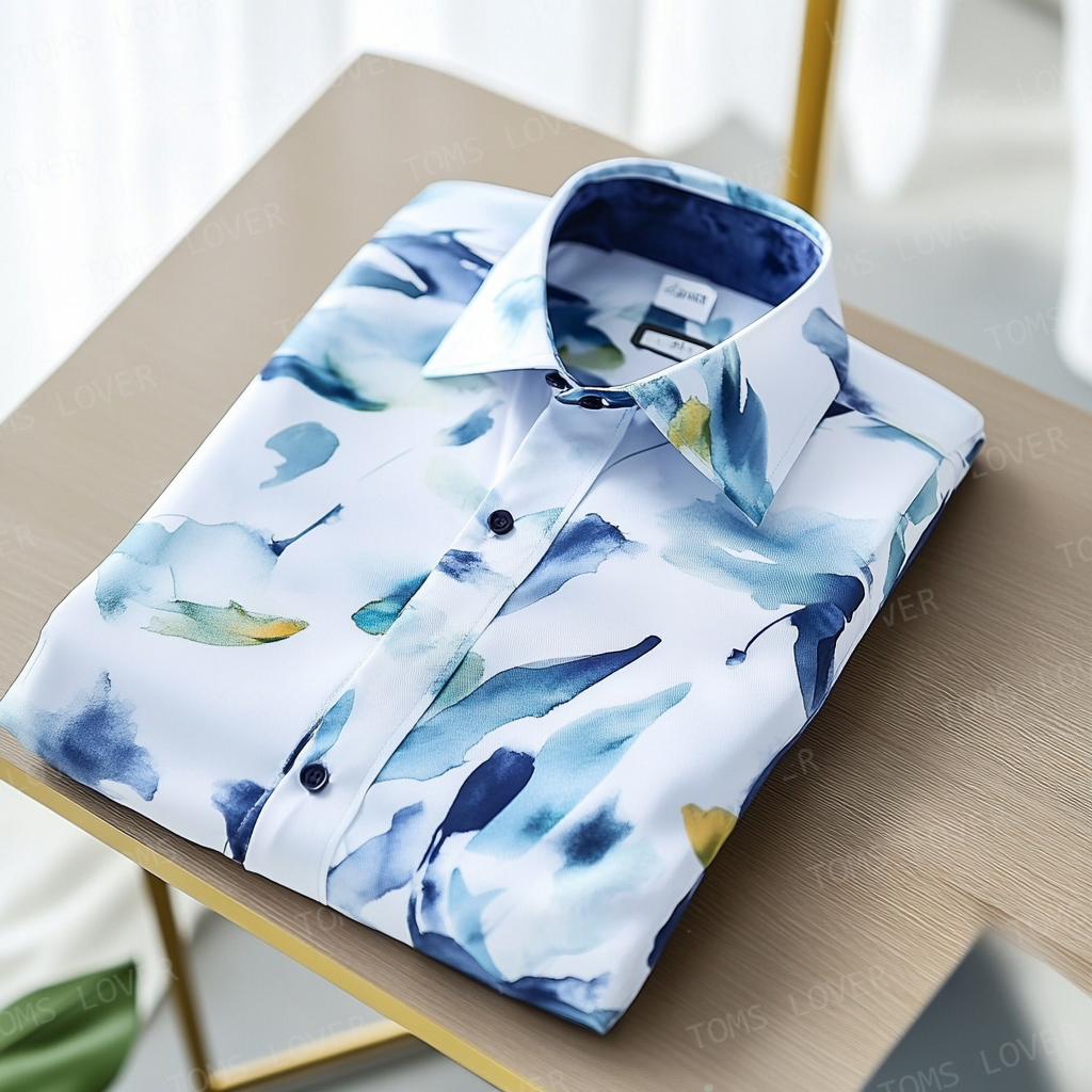 Men's casual business printed shirt