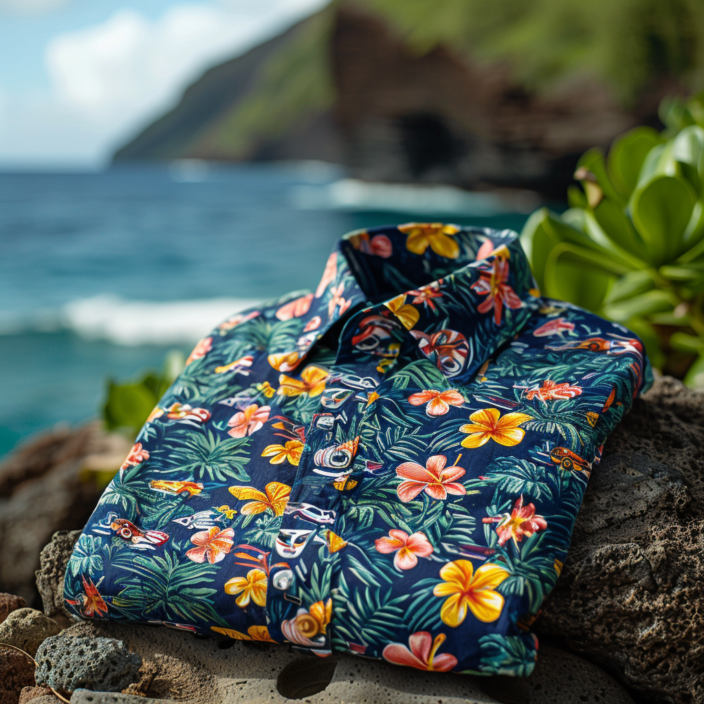 Tomslover  Tropical Print Hawaiian Shirts
