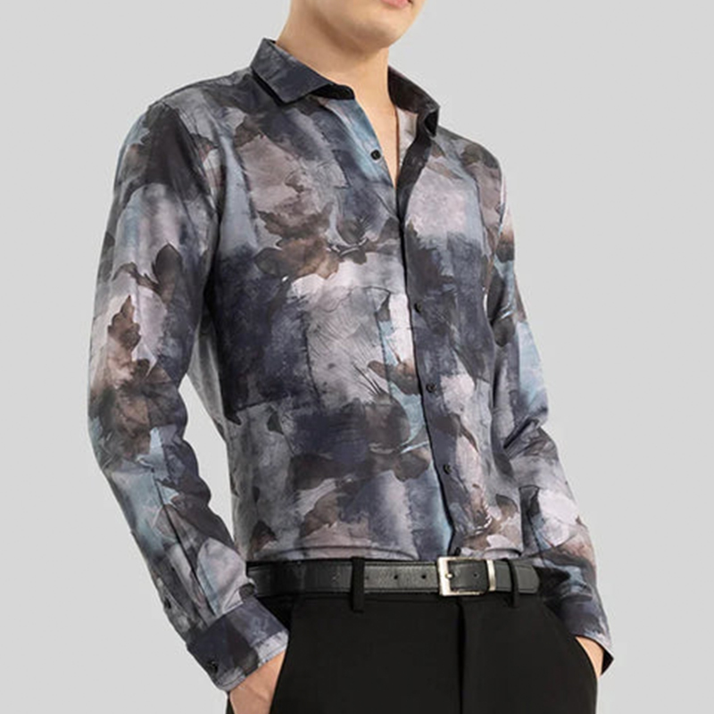 Printed Shirt Men's Long Sleeve Shirts 