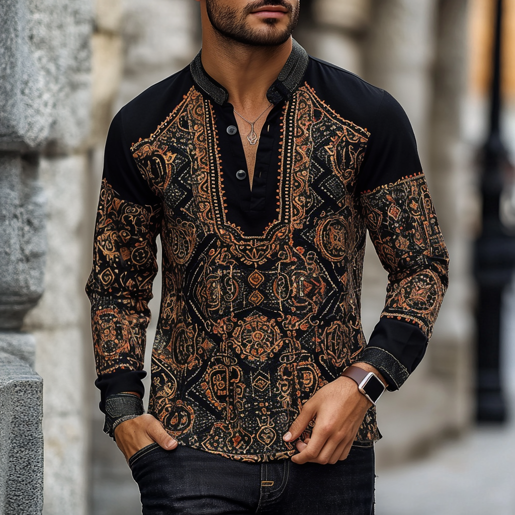 Vintage Henley Long Sleeve 