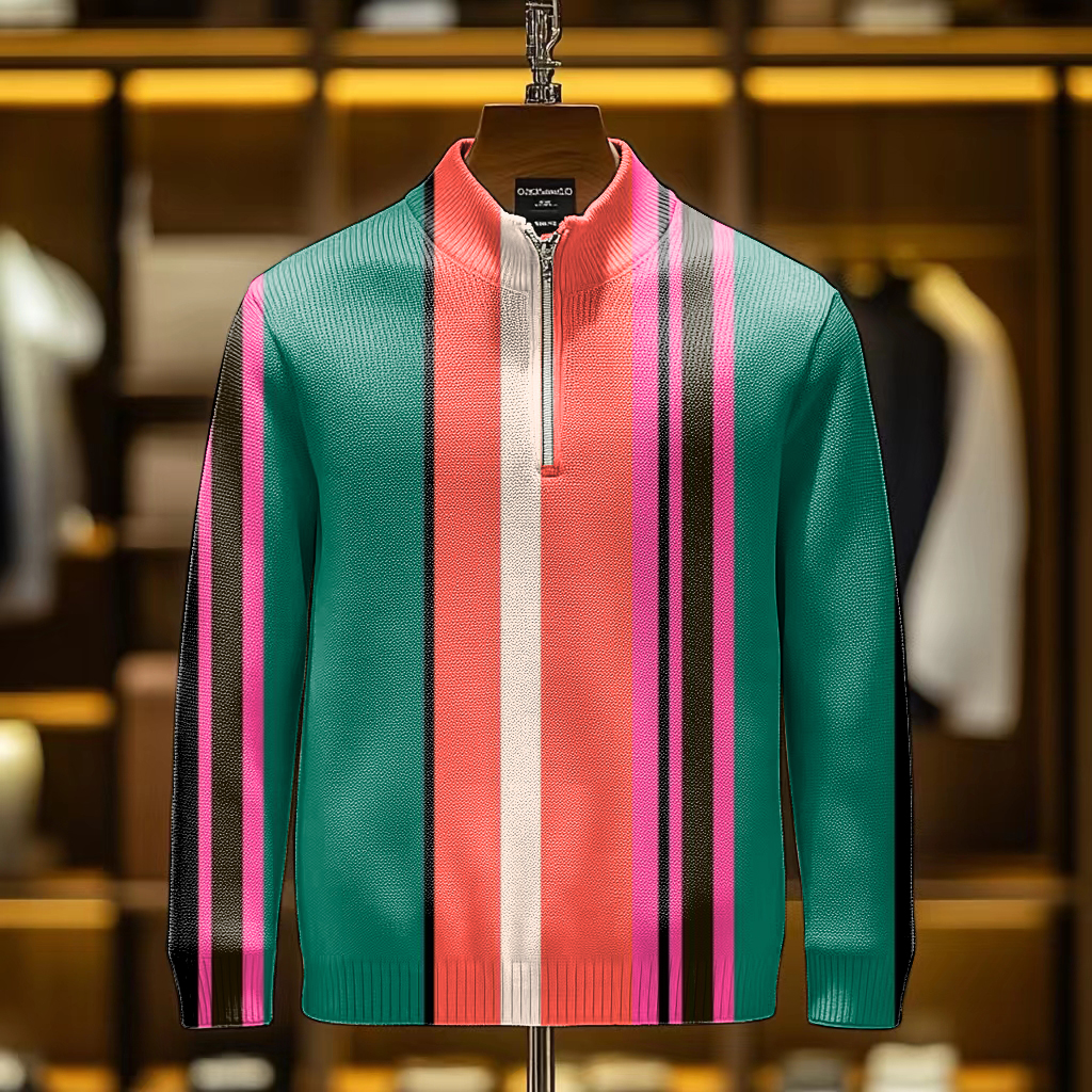 Men's casual half-zip Long sleeve sweatshirt sweater