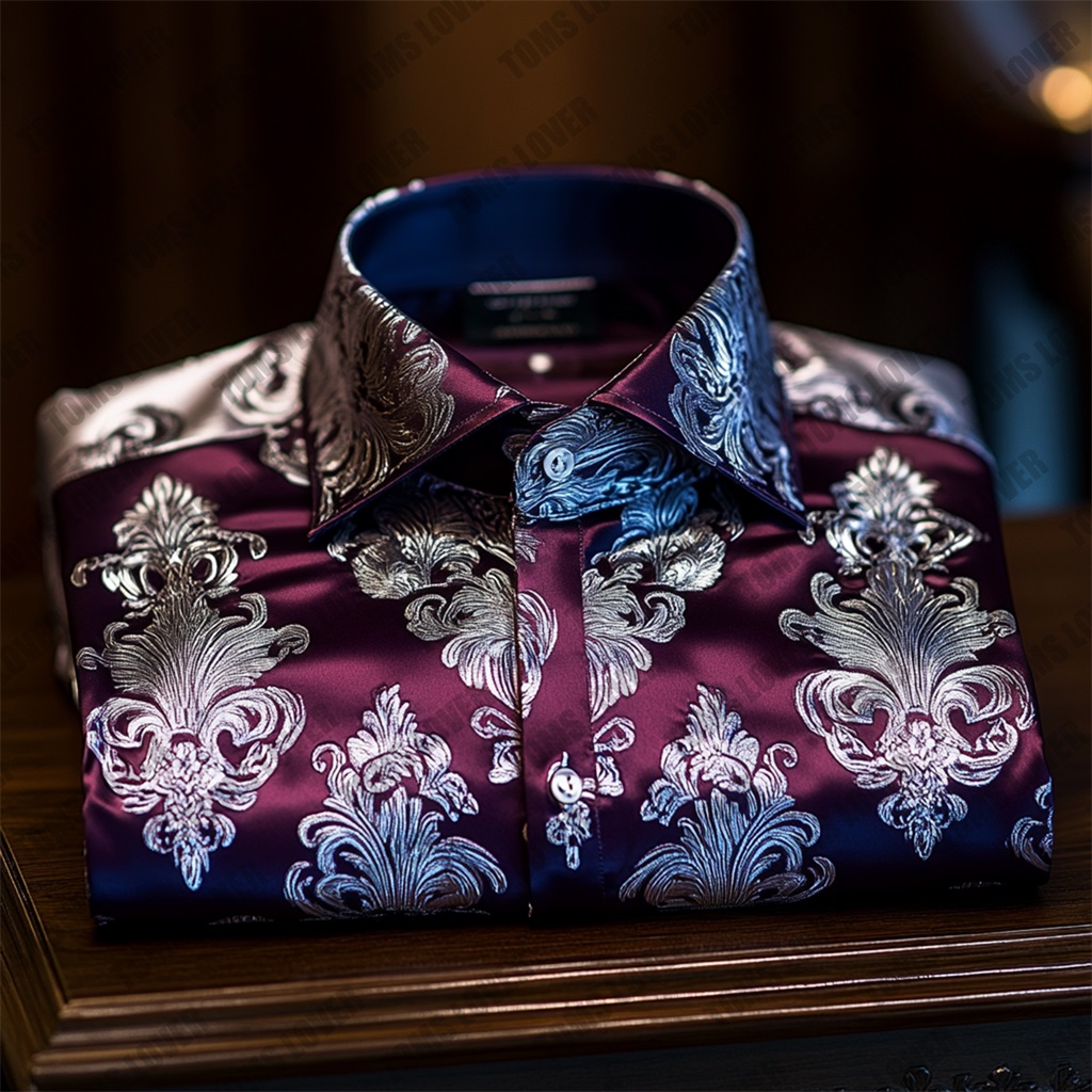 Business Elegant Baroque Shirt Wedding Shirt Men's Shirt