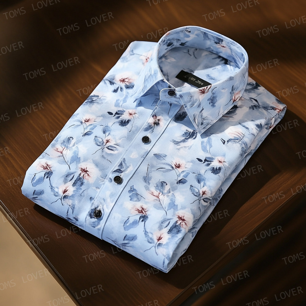 Men's casual business printed shirt