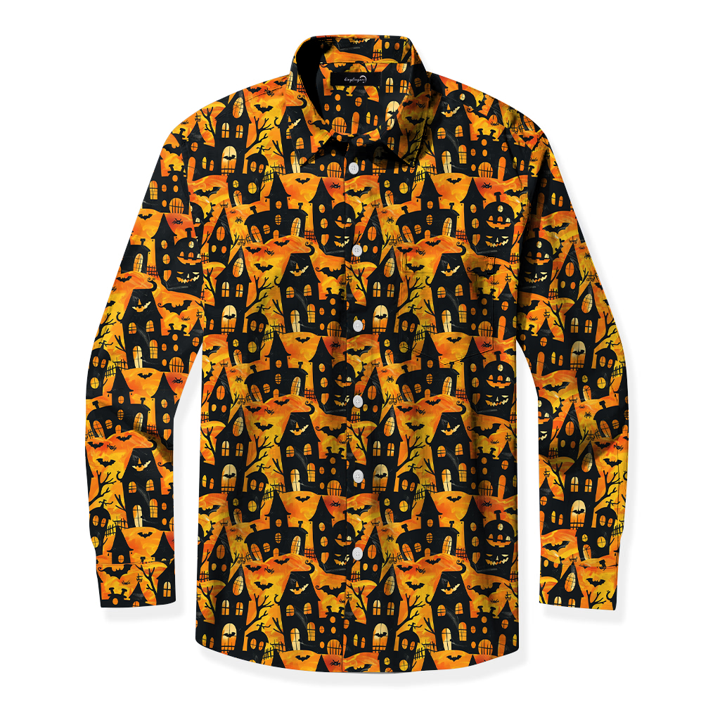 TomsloverFashionable and casual Halloween atmosphere printed shirt