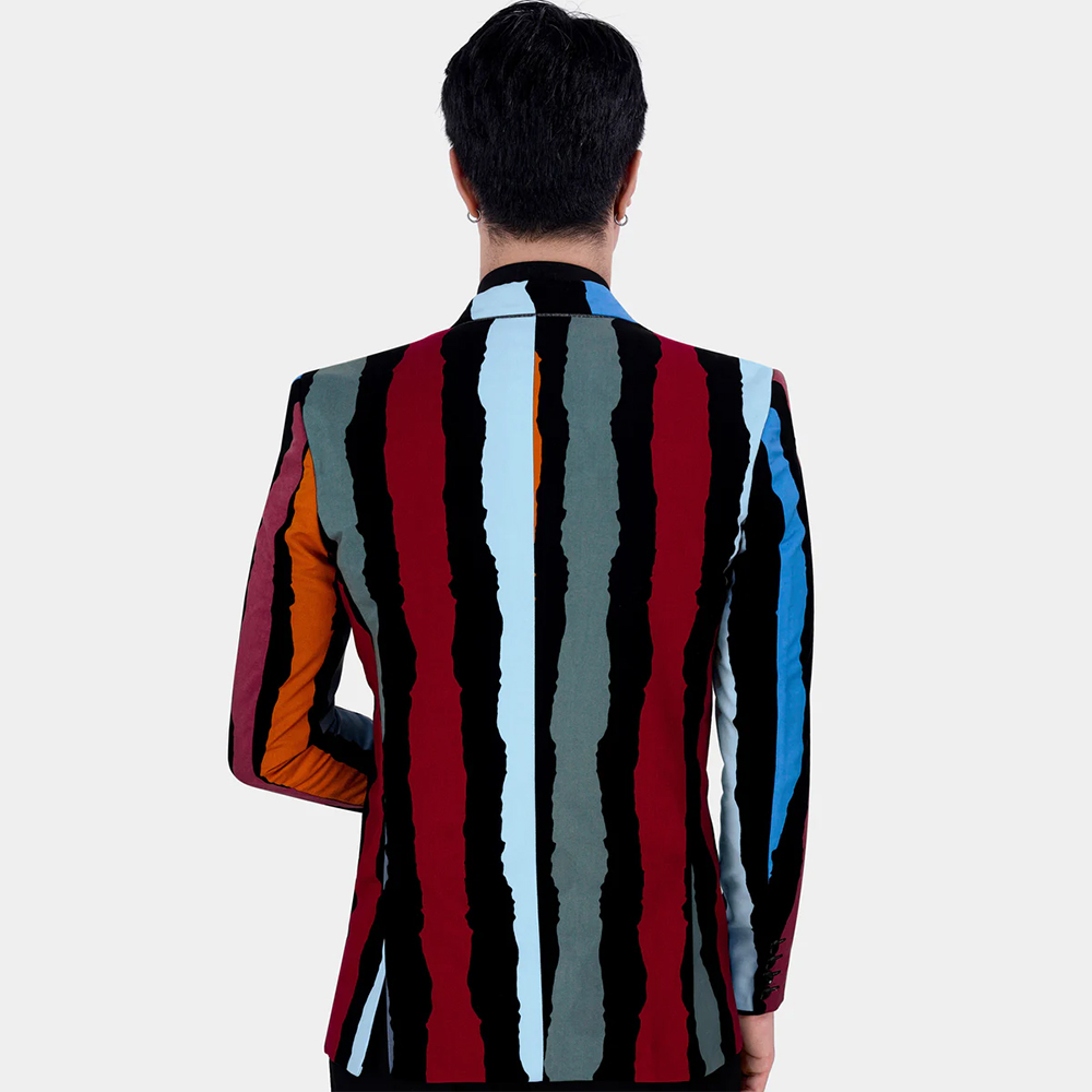 TomsloverMen's Casual Blazer Jacket Blazer Regular Fit Single Breasted One-button