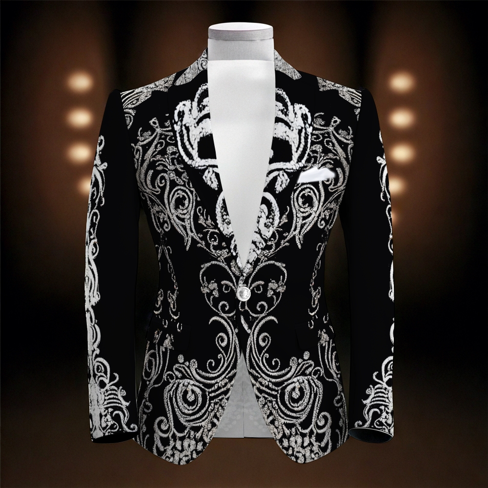TomsloverBarocco elegant noble print suit jacket