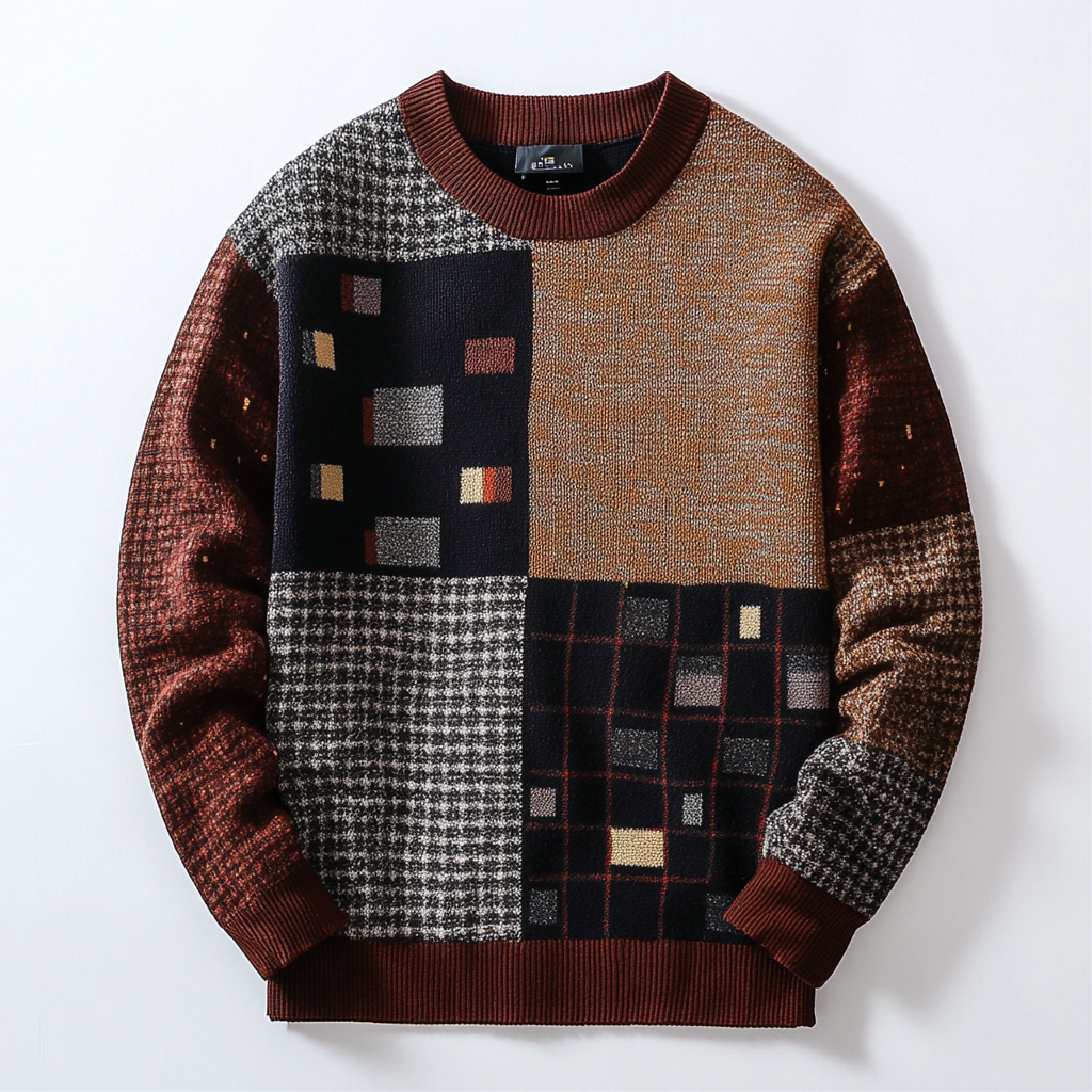 Men's business round neck pullover sweater