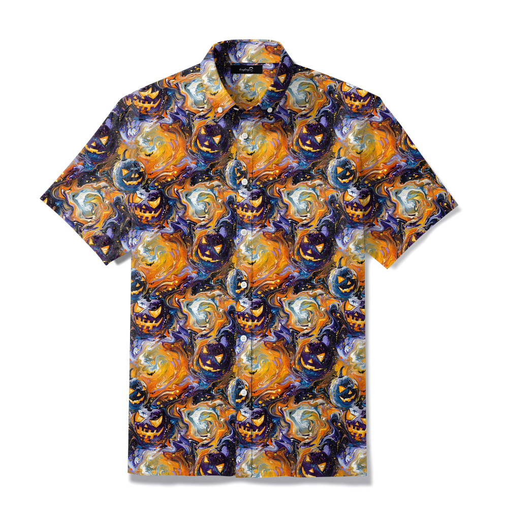 TomsloverFashionable and casual Halloween atmosphere printed shirt