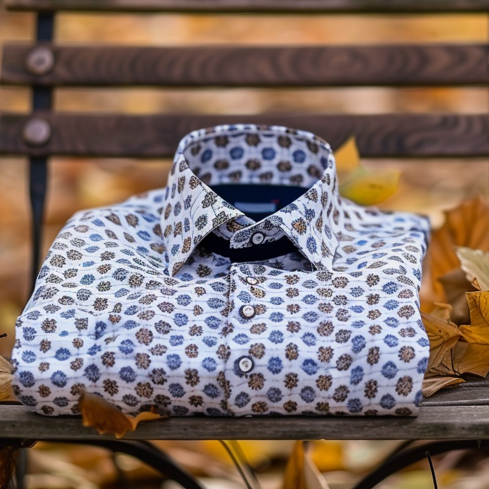 TomsloverAutumn business casual printed shirt long sleeves