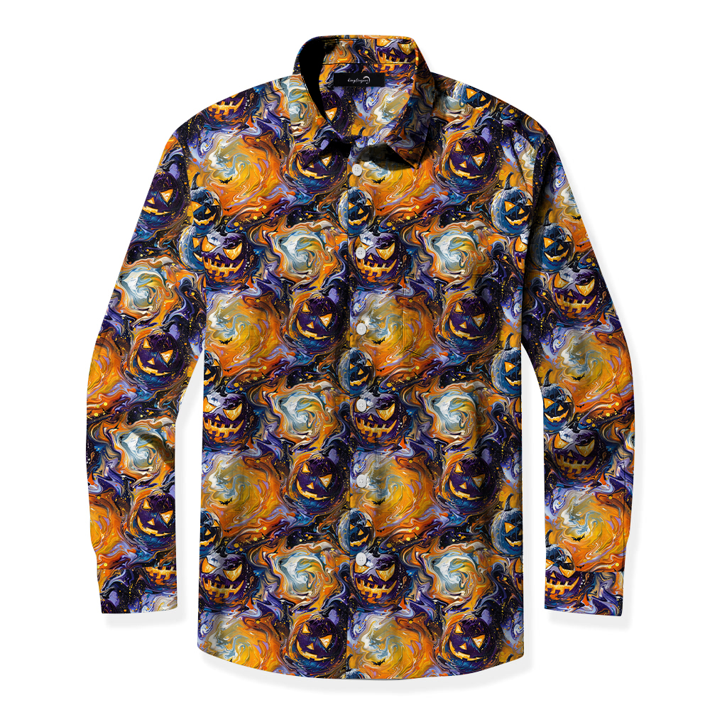 TomsloverFashionable and casual Halloween atmosphere printed shirt