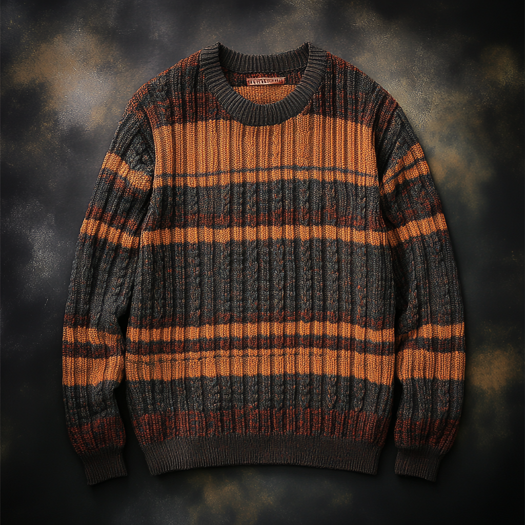 Men's business round neck pullover sweater