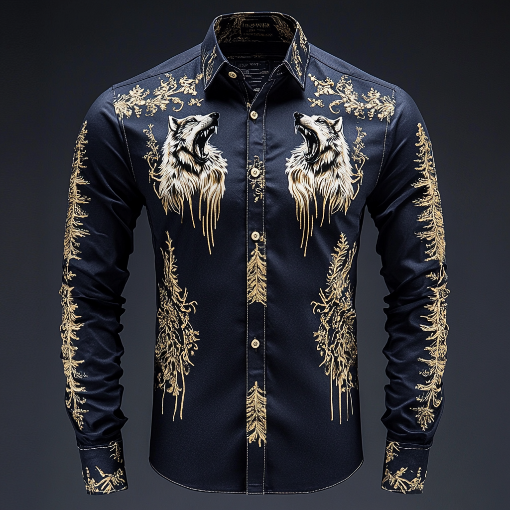 Royal Elegant Symmetrical Print Design Shirt
