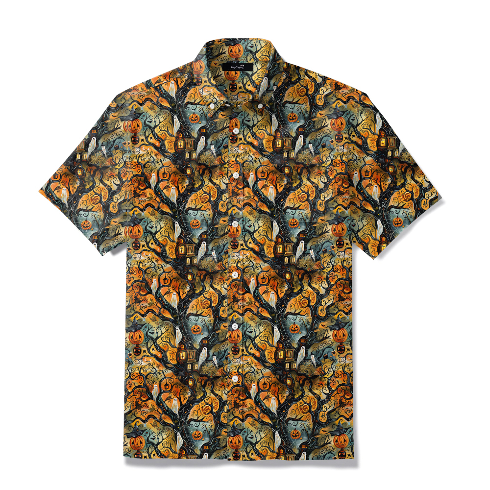 TomsloverFashionable and casual Halloween atmosphere printed shirt