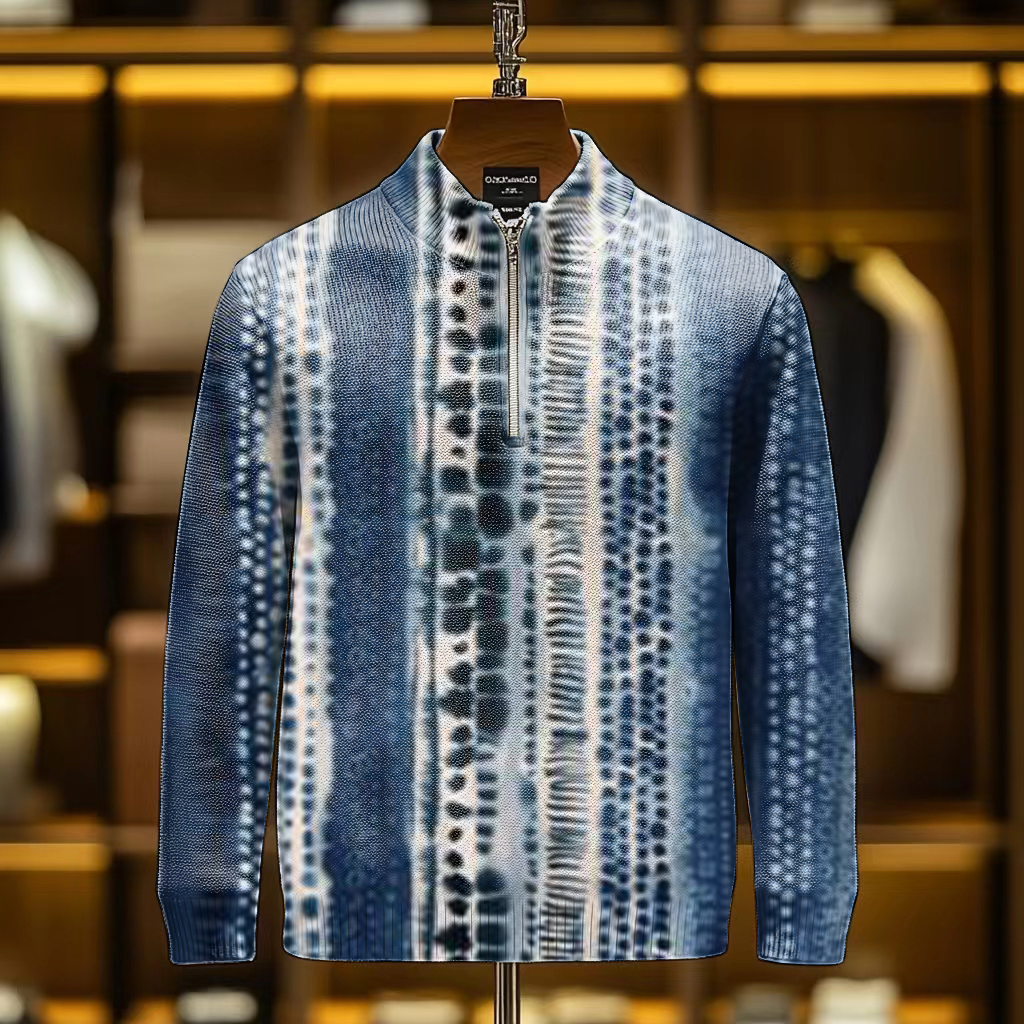 Men's casual half-zip Long sleeve sweatshirt sweater