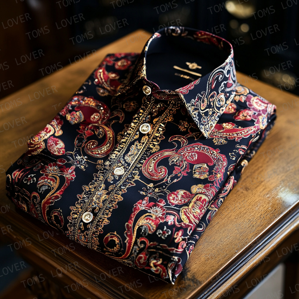 Paisley shirts Business casual retro shirts