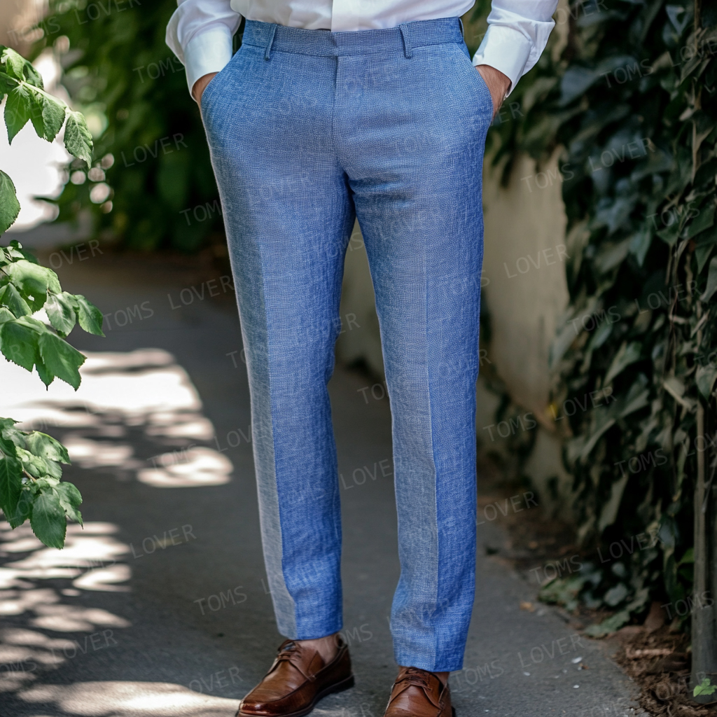 Spring men's linen trousers