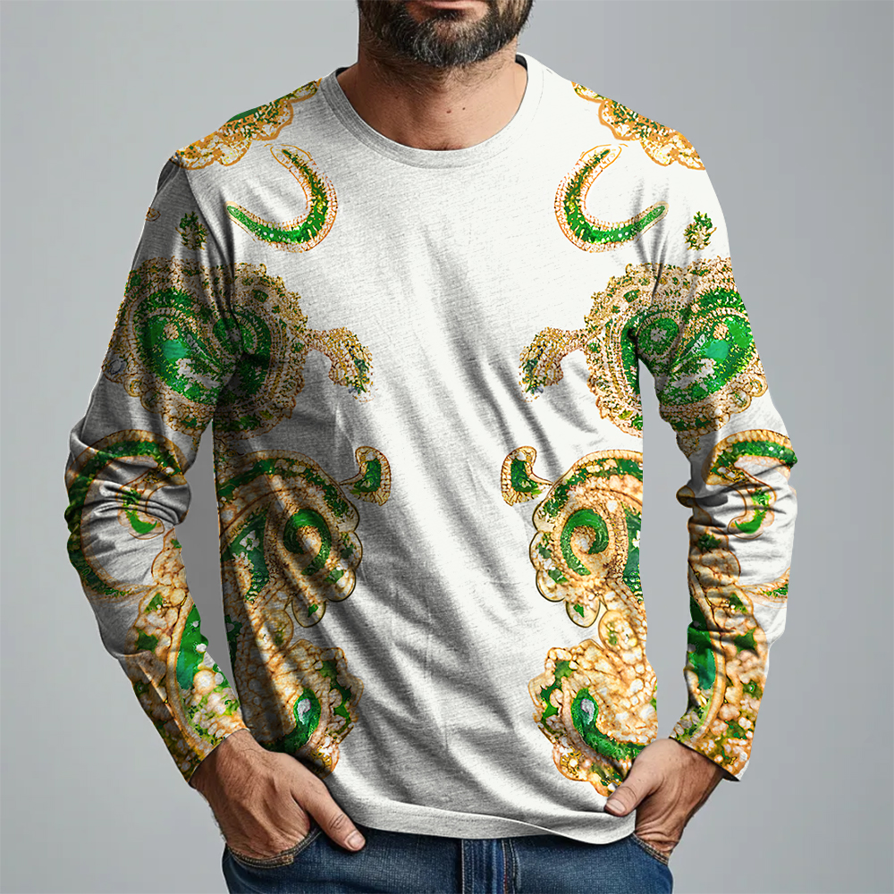 TomsloverPrint Pullover Long Sleeve Casual Tee