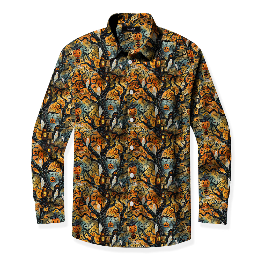 TomsloverFashionable and casual Halloween atmosphere printed shirt