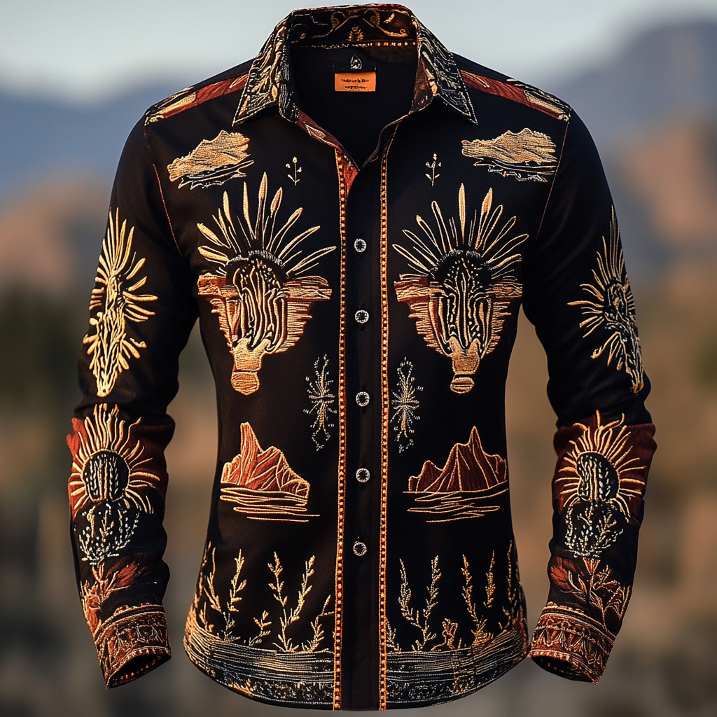 Royal Elegant Symmetrical Print Design Shirt