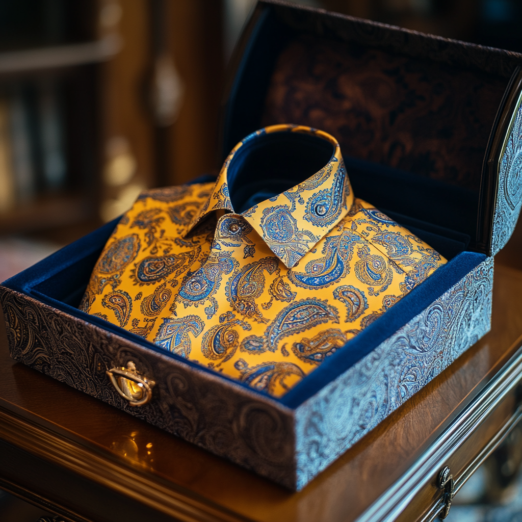 Men's Paisley Shirt Long Sleeve Winter