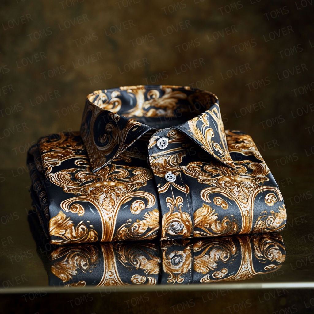 Business Elegant Baroque Shirt Wedding Shirt Men's Shirt