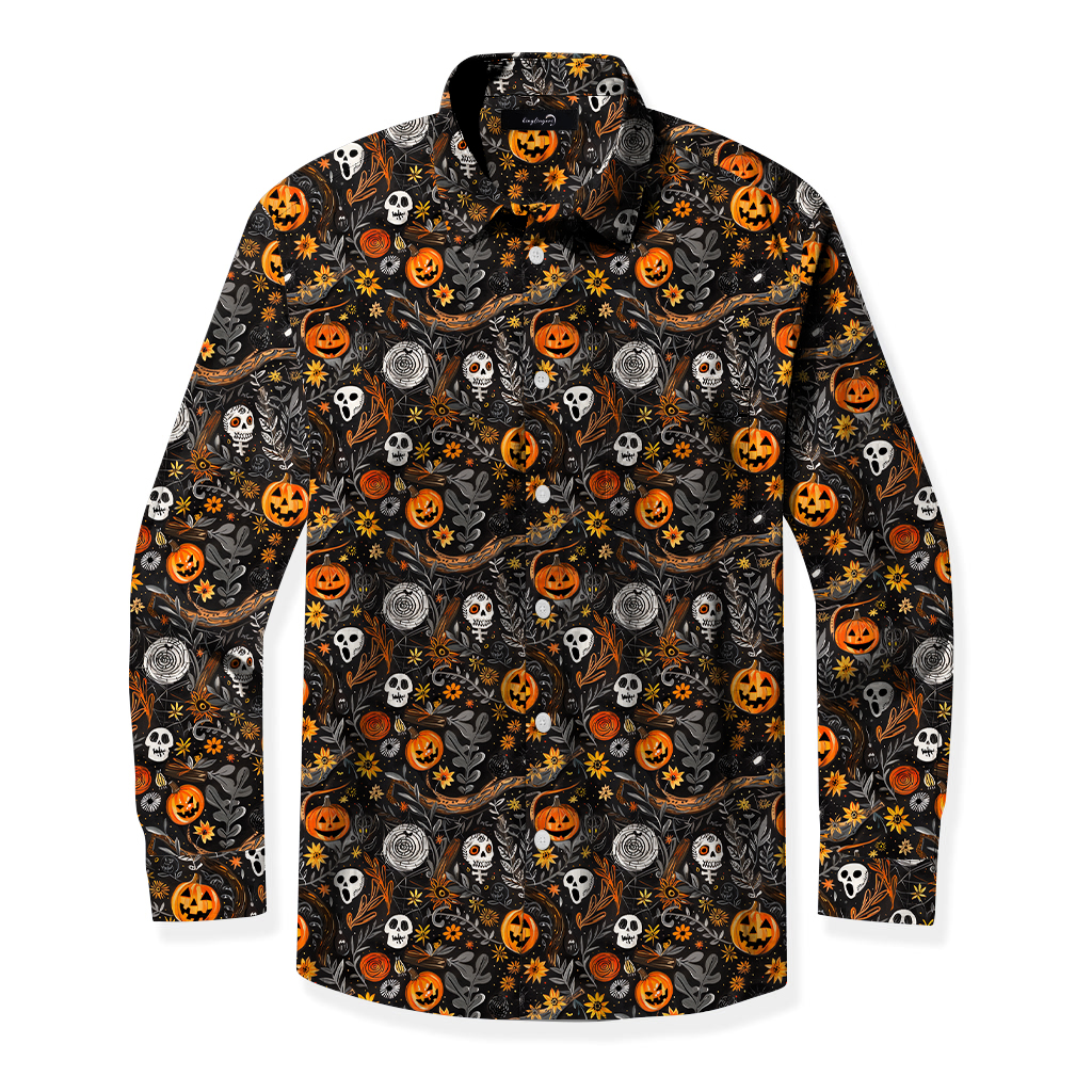 TomsloverFashionable and casual Halloween atmosphere printed shirt